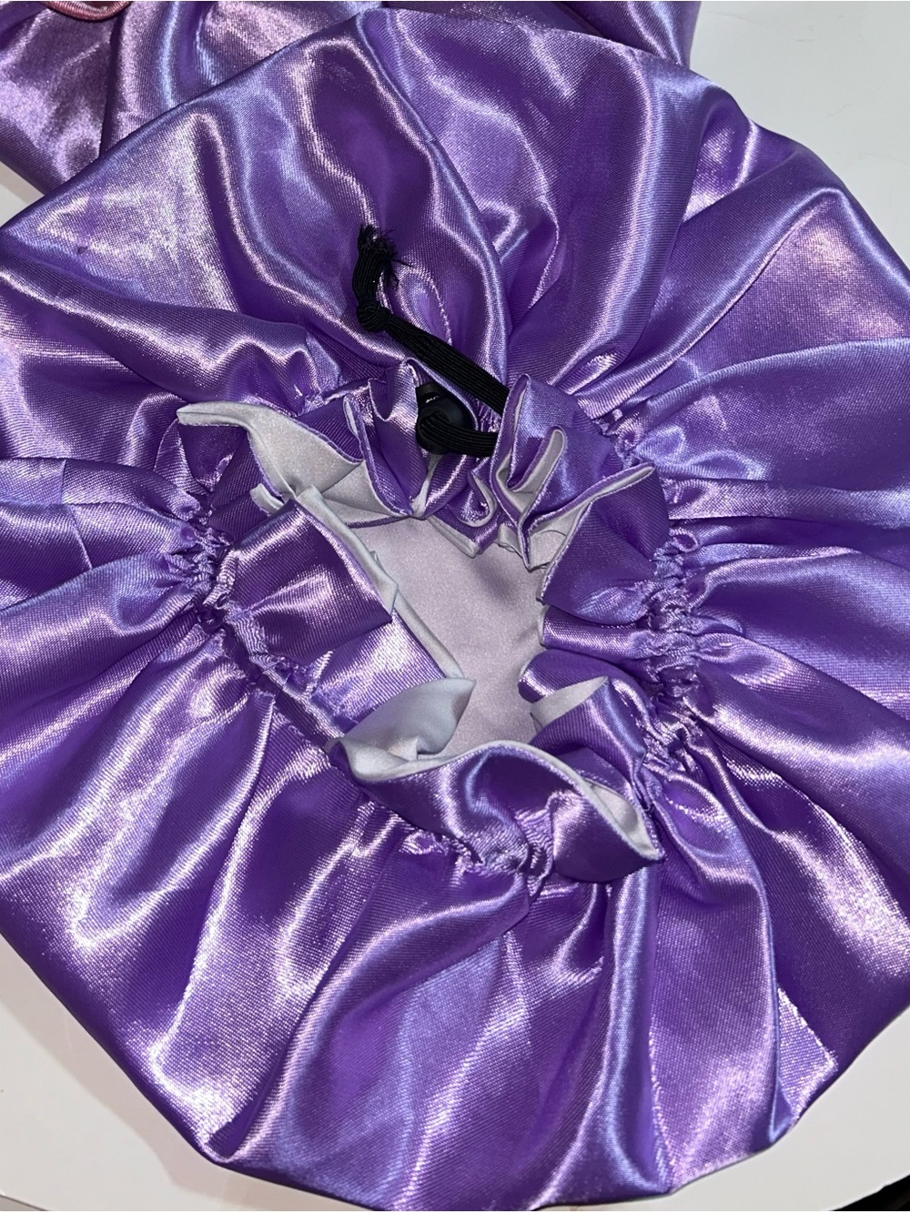 Satin Black Hair Bonnet - Women's Hair Accessory